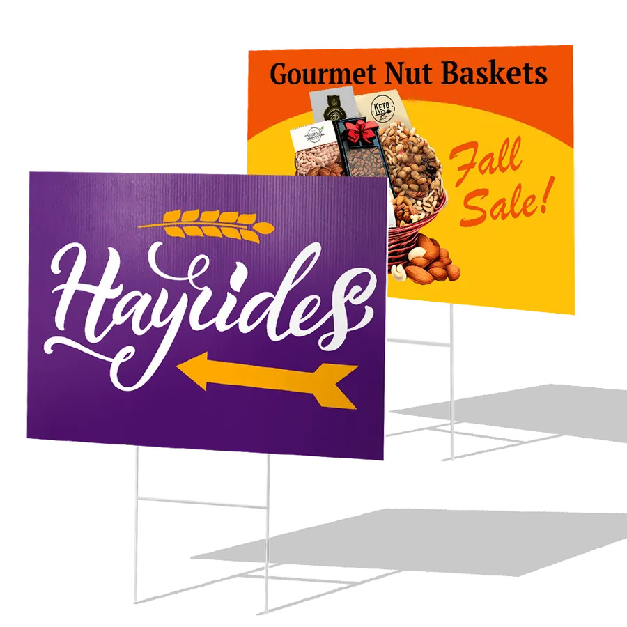 Seasonal event yard signs
